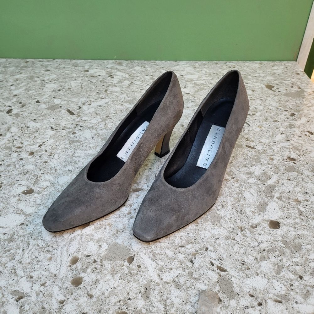 Grey Suede Pump 8M